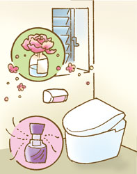 トイレの芳香剤と消臭剤